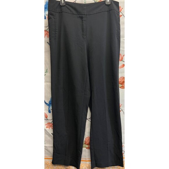 Dressbarn Womens Black Dress Pants 14W Polyester/Rayon/Spandex Blend - Picture 1 of 4
